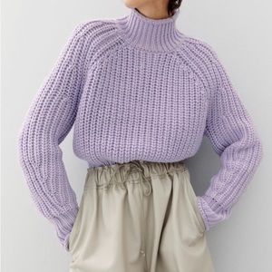 H&M purple turtle neck sweater